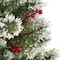3ft. Pre-Lit Frosted Swiss Pine & Berries Artificial Christmas Tree with Clear LED Lights